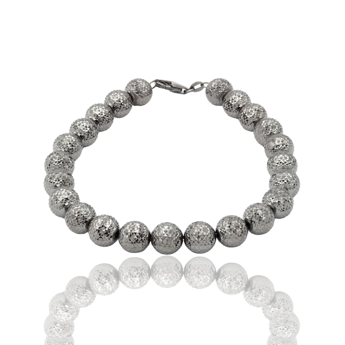 Bracciale Oro Brunito Oro 18 carati Milleluci Solo Oro Sfera 8 mm