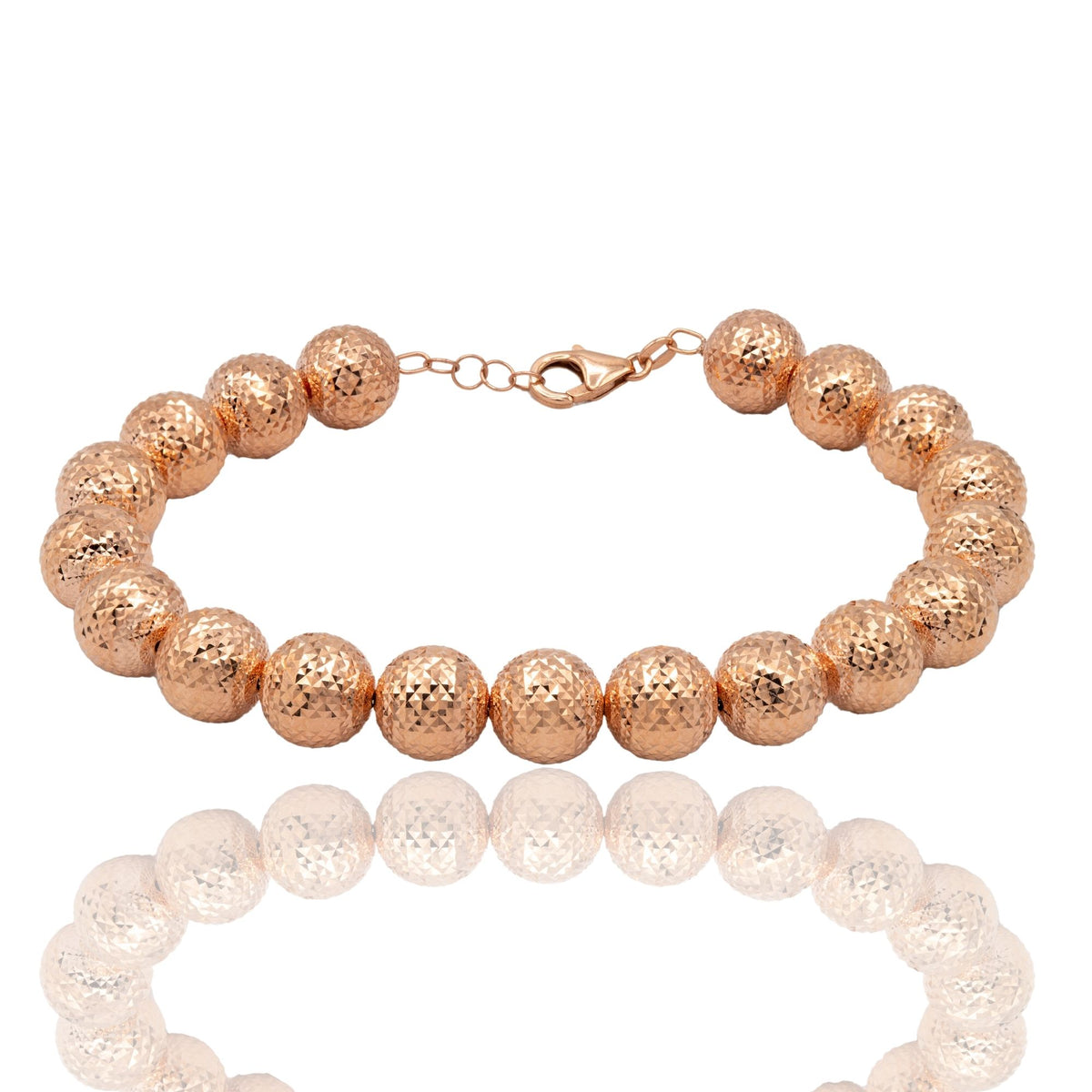 Bracciale Oro Rosa Oro 18 carati Milleluci Solo Oro Sfera 10 mm