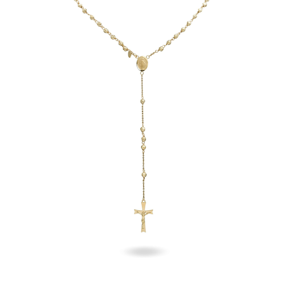 Collana Oro Giallo Oro 18 carati Rosario Milleluci Solo Oro cm.50 Sfera 4  mm