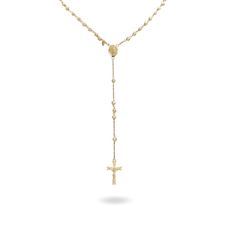 Collana Oro Giallo Oro 18 carati Rosario Milleluci Solo Oro cm.50 Sfera 4  mm