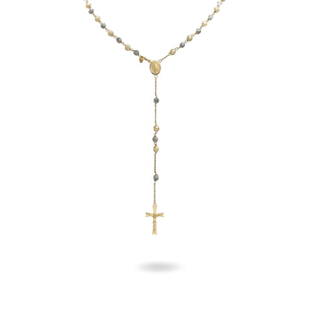 Collana Oro Giallo, Oro Brunito Oro 18 carati Rosario Milleluci Solo Oro cm.60 Sfera 5 mm