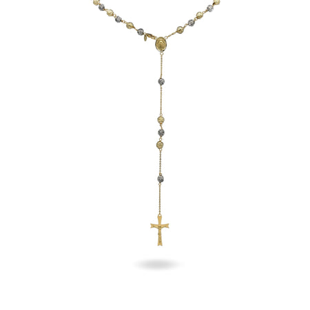 Collana Oro Giallo, Oro Brunito Oro 18 carati Rosario Milleluci Solo Oro cm.60 Sfera 6 mm