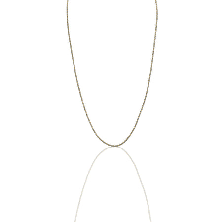 Collana Oro Giallo Oro Bianco Oro 18 carati Girocollo sfere Slash Solo Oro cm.50 Sfera 1,5 mm