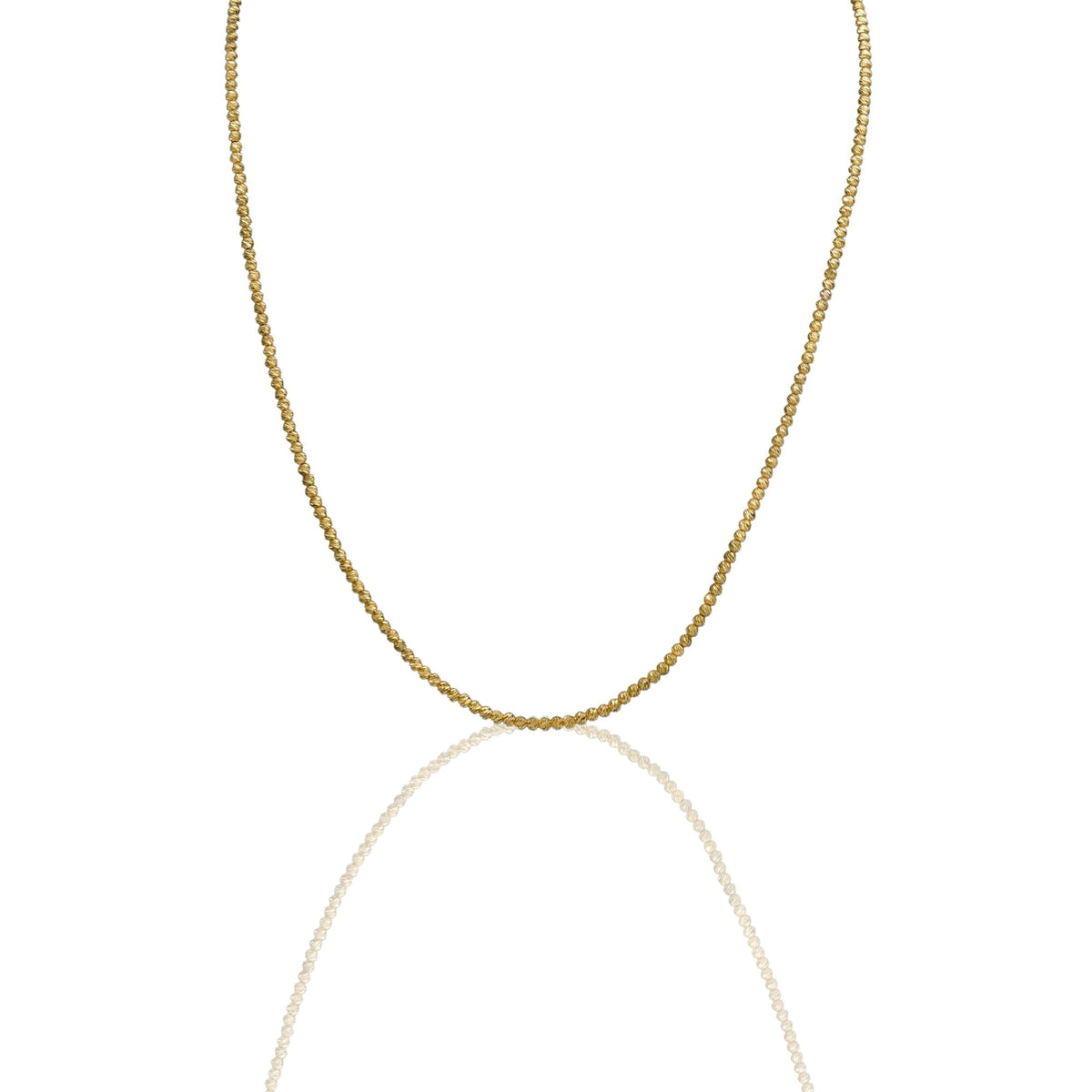 Collana Oro Giallo Oro 18 carati Girocollo sfere Slash Solo Oro cm.50 Sfera 3 mm