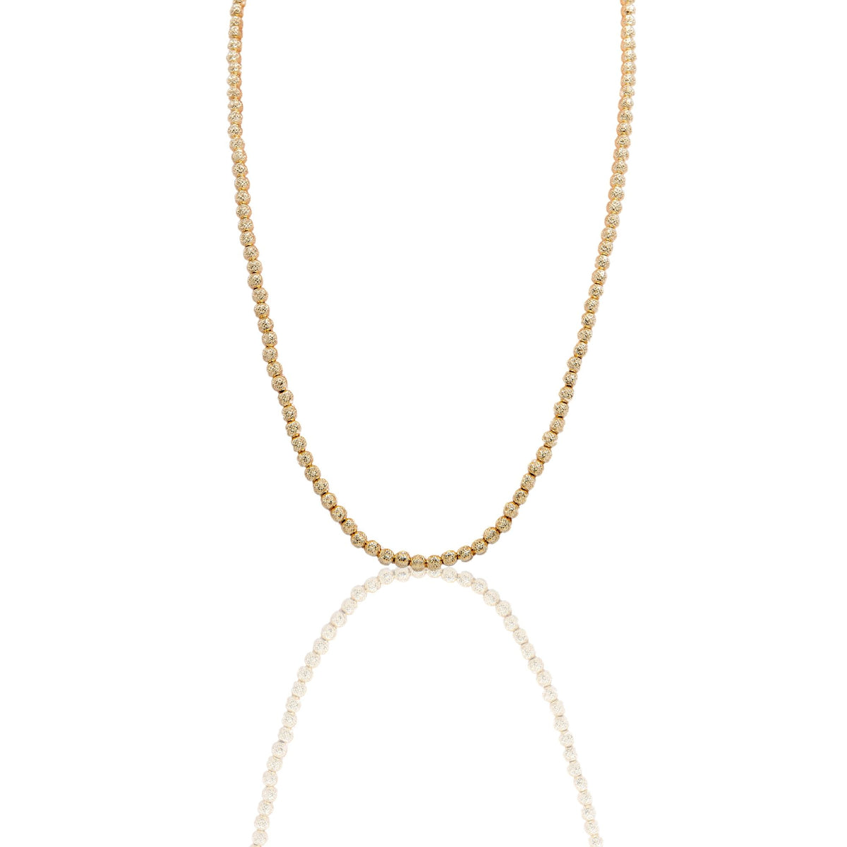 Collana Oro Giallo Oro 18 carati Girocollo Milleluci Solo Oro cm.50 Sfera 4 mm