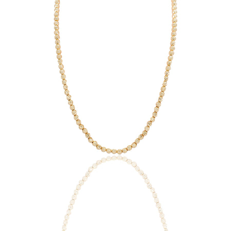 Collana Oro Giallo Oro 18 carati Girocollo Milleluci Solo Oro cm.50 Sfera 6 mm