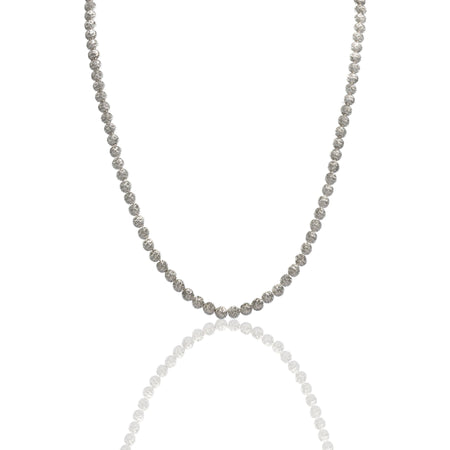 Collana Oro Bianco Oro 18 carati Girocollo Milleluci Solo Oro cm.50 Sfera 6 mm
