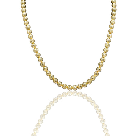 Collana Oro Giallo Oro 18 carati Girocollo Milleluci Solo Oro cm.70 Sfera 8 mm