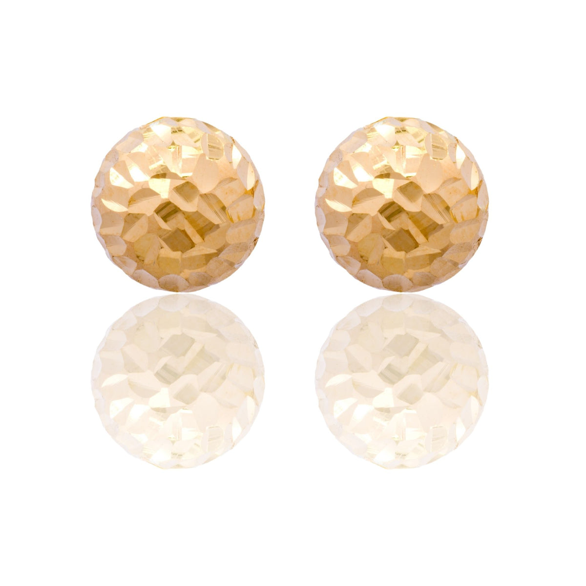 Orecchini Oro Giallo Oro 18 carati Mezza Sfera Solo Oro