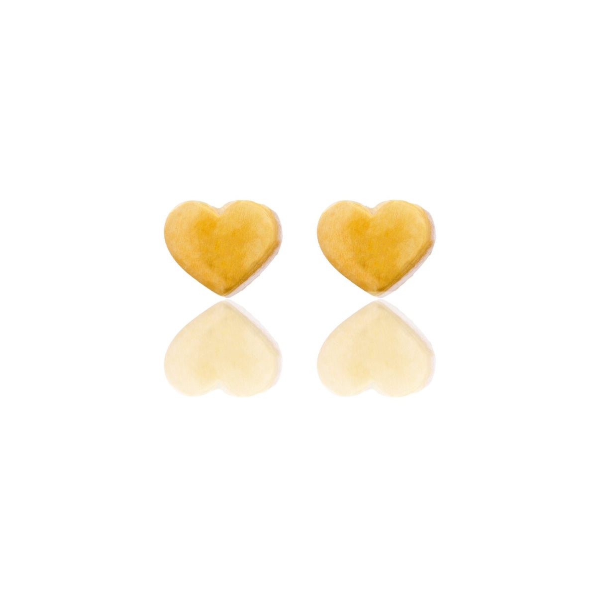 Orecchini Oro Giallo Oro 18 carati Cuore Bombato Solo Oro