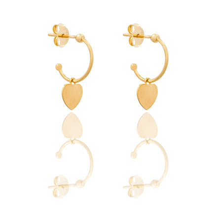 ORECCHINI DONNA CERCHIETTO CON CUORE