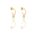 ORECCHINI DONNA CERCHIETTO CON LETTERA N