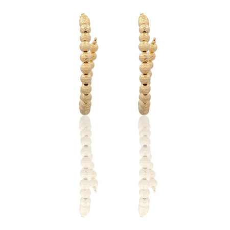 Orecchini Oro Giallo Oro 18 carati Cerchi Milleluci Solo Oro diametro esterno cm.5 diametro sfera mm.6