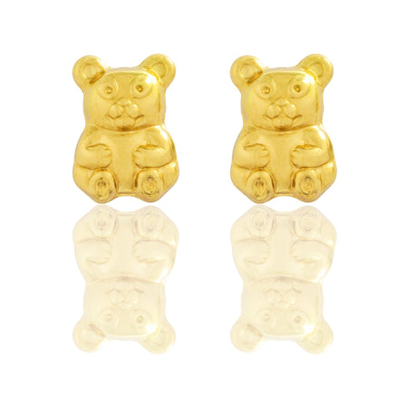 Orecchini Oro Giallo Oro 18 carati Orsetto Solo Oro
