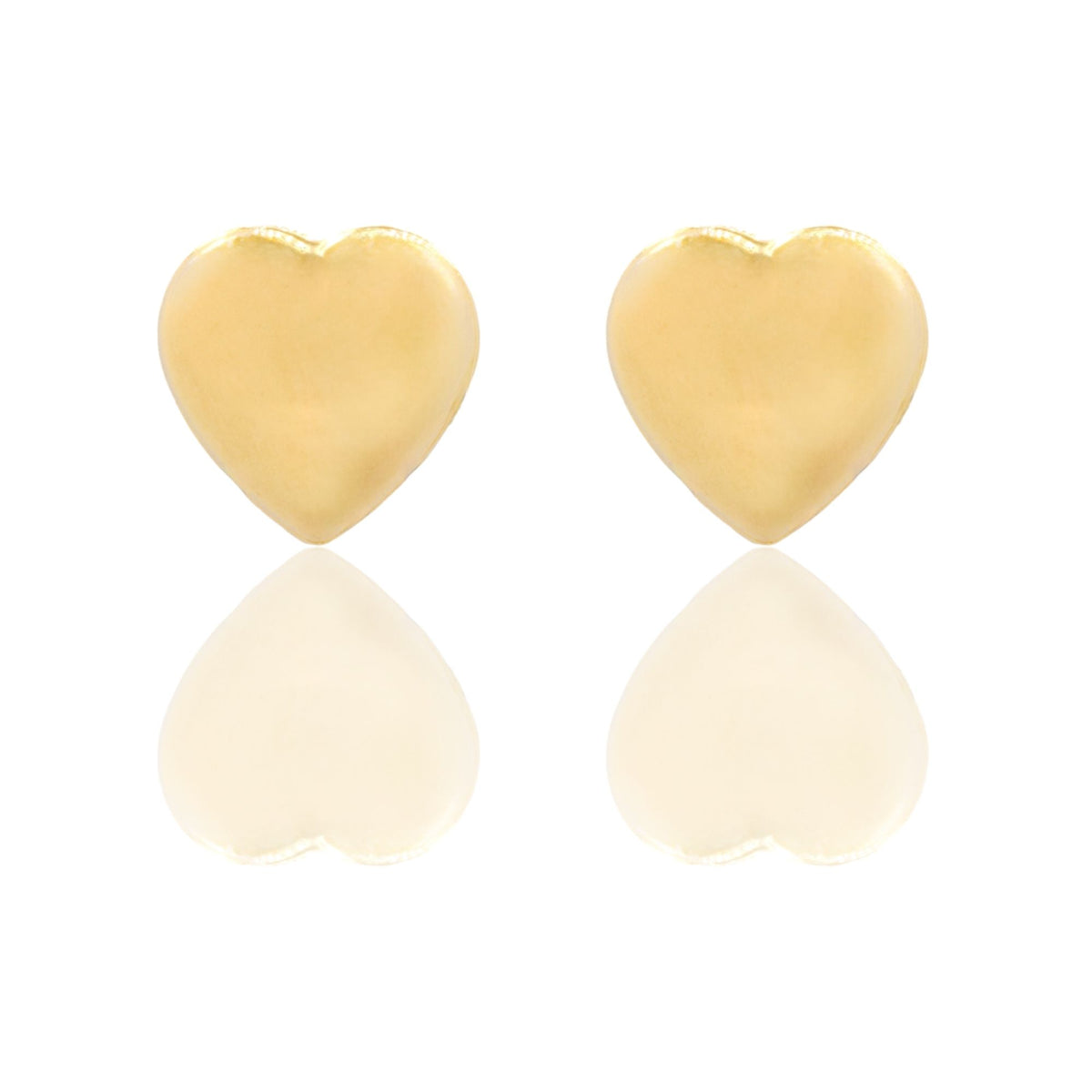 Orecchini Oro Giallo Oro 18 carati Cuore Bombato   Solo Oro