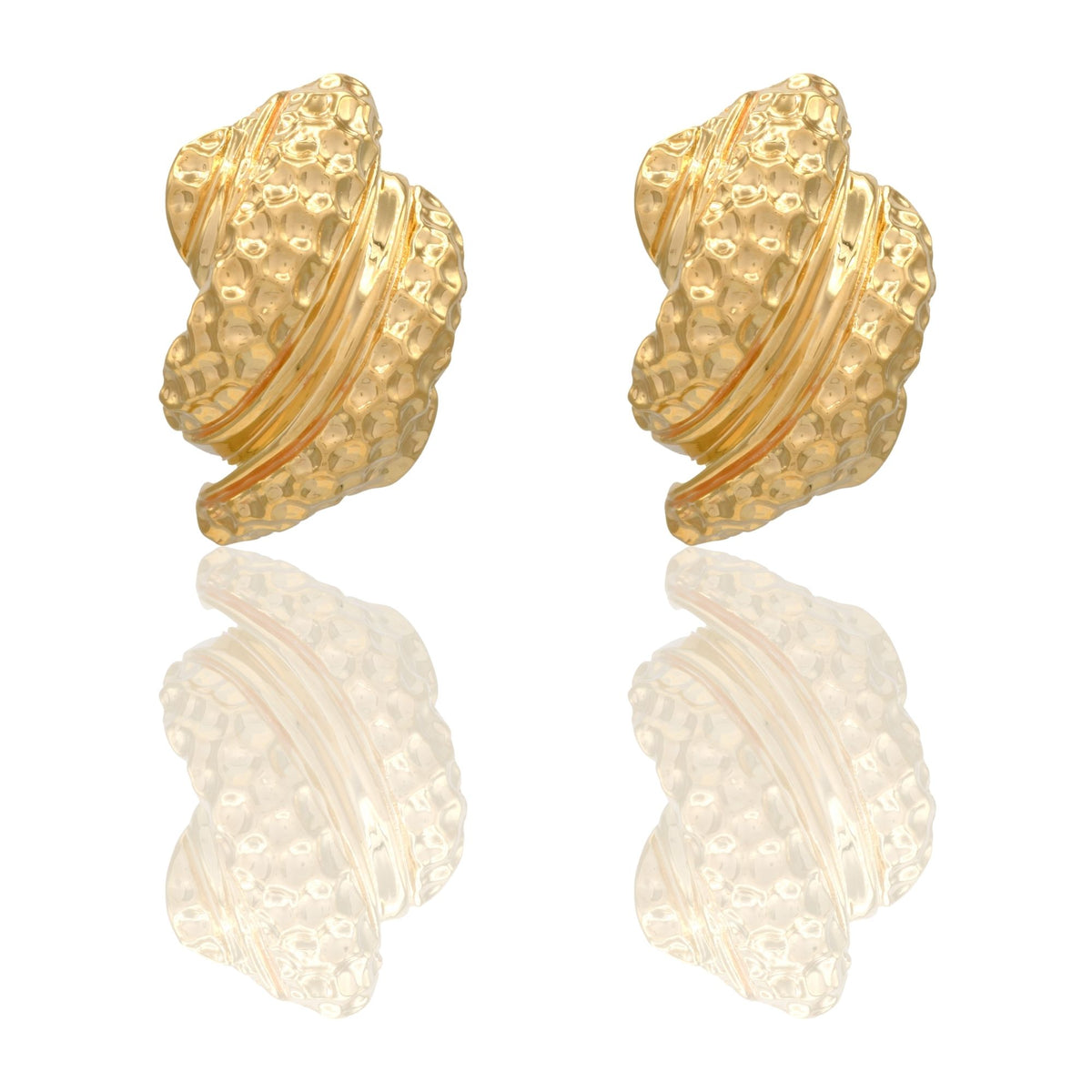 Orecchini Oro Giallo Oro 18 carati Conchiglia Aqua Solo Oro