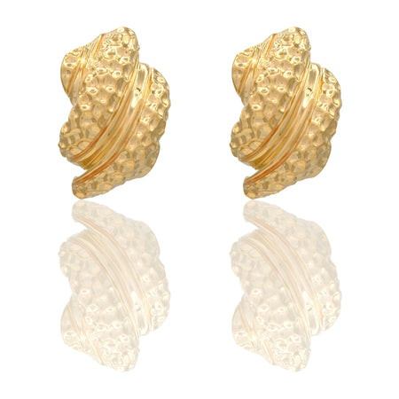 Orecchini Oro Giallo Oro 18 carati Conchiglia Aqua Solo Oro