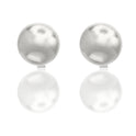 Orecchini Oro Bianco Oro 18 carati Sfera Solo Oro