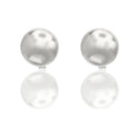 Orecchini Oro Bianco Oro 18 carati Sfera Solo Oro
