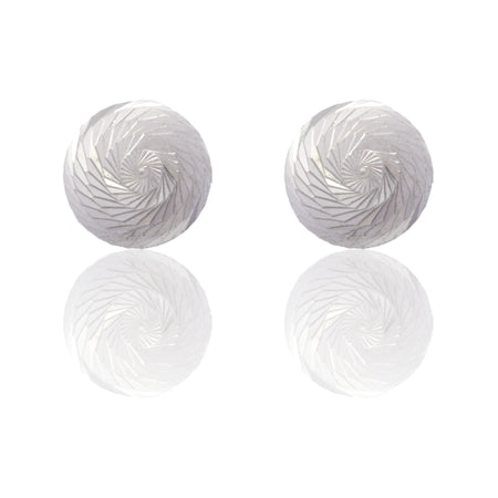 Orecchini Oro Bianco Oro 18 carati Sfera Slash Solo Oro