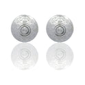Orecchini Oro Bianco Oro 18 carati Sfera a toppa Solo Oro mm. 10