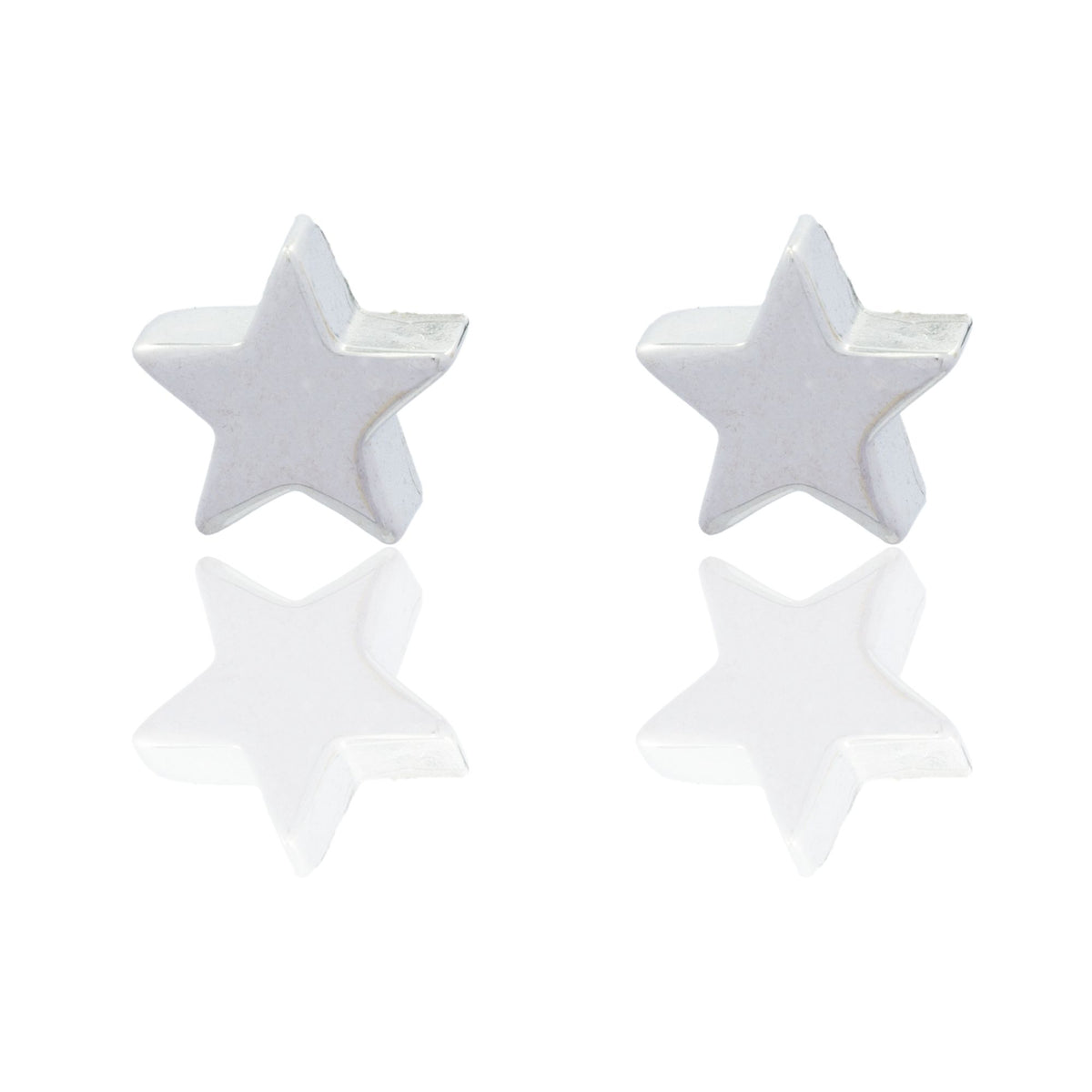 Orecchini Oro Bianco Oro 18 carati Stella Solo Oro