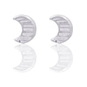 Orecchini Oro Bianco Oro 18 carati Luna Solo Oro