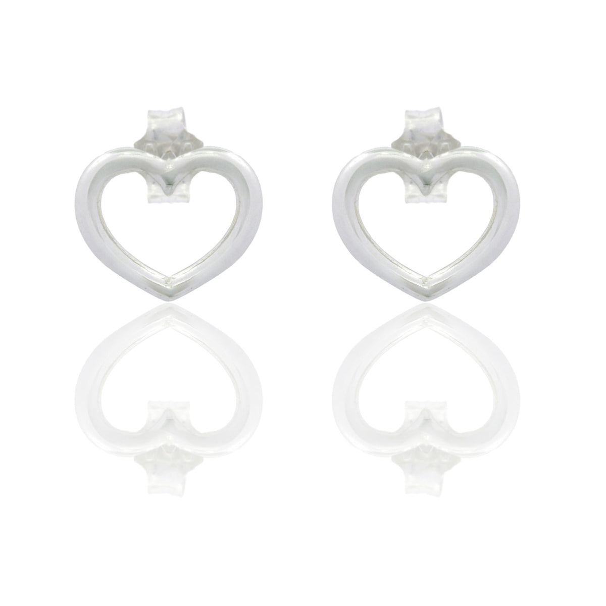 Orecchini Oro Bianco Oro 18 carati Cuore Solo Oro
