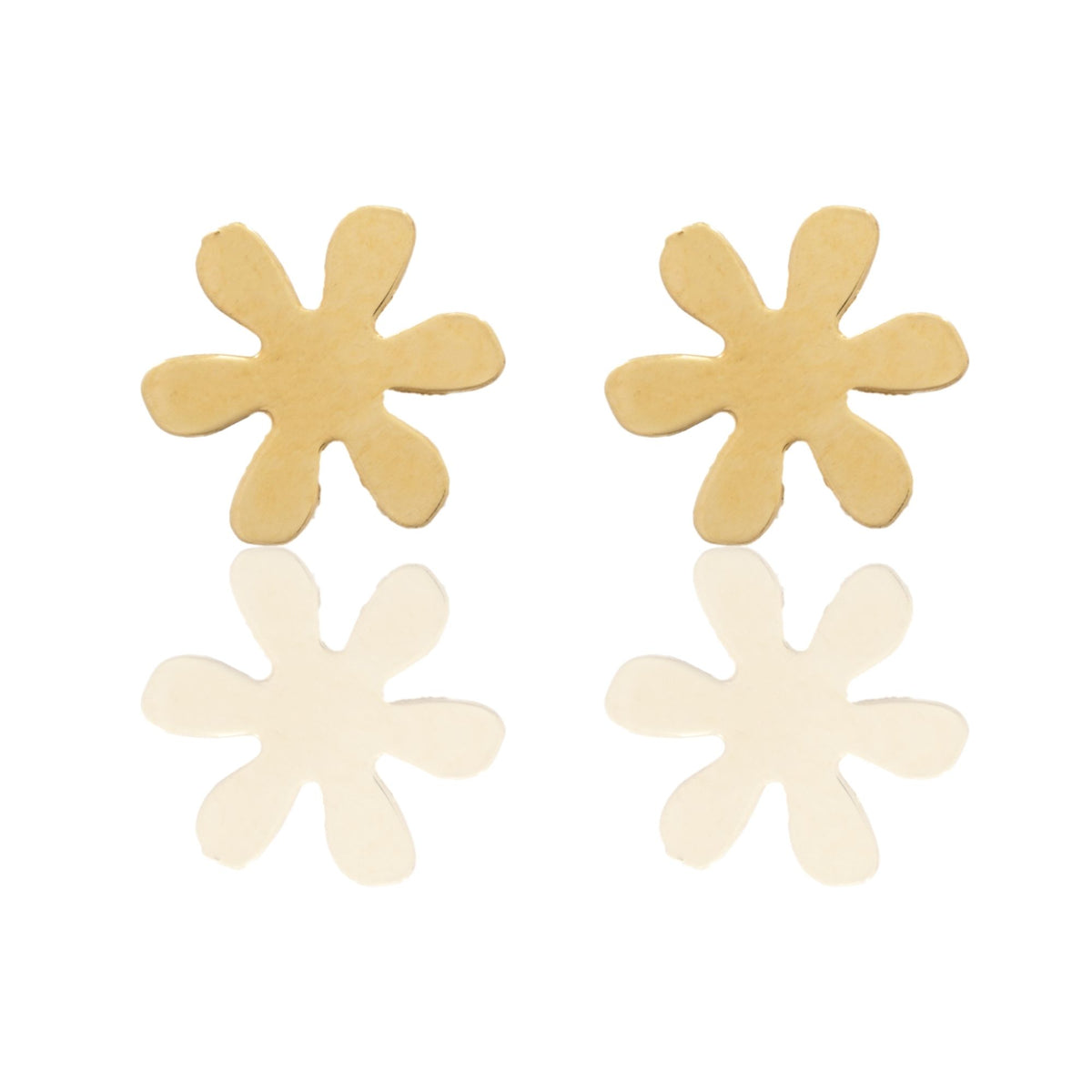 Orecchini Oro Giallo Oro 18 carati Fiore   Solo Oro