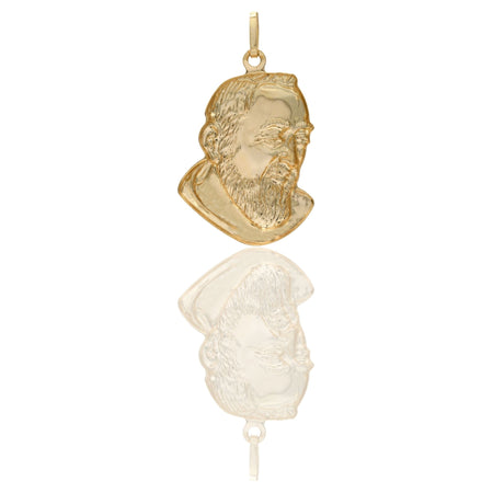 Ciondolo Oro Giallo Oro 18 carati Padre Pio   Solo Oro cm.3,5