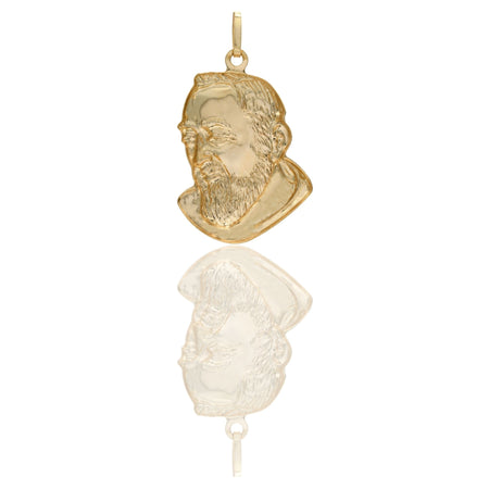 Ciondolo Oro Giallo Oro 18 carati Padre Pio   Solo Oro cm.3,5