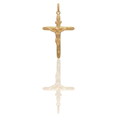 Ciondolo Oro Giallo Oro 18 carati Croce Cristo  Solo Oro cm.3,7x2
