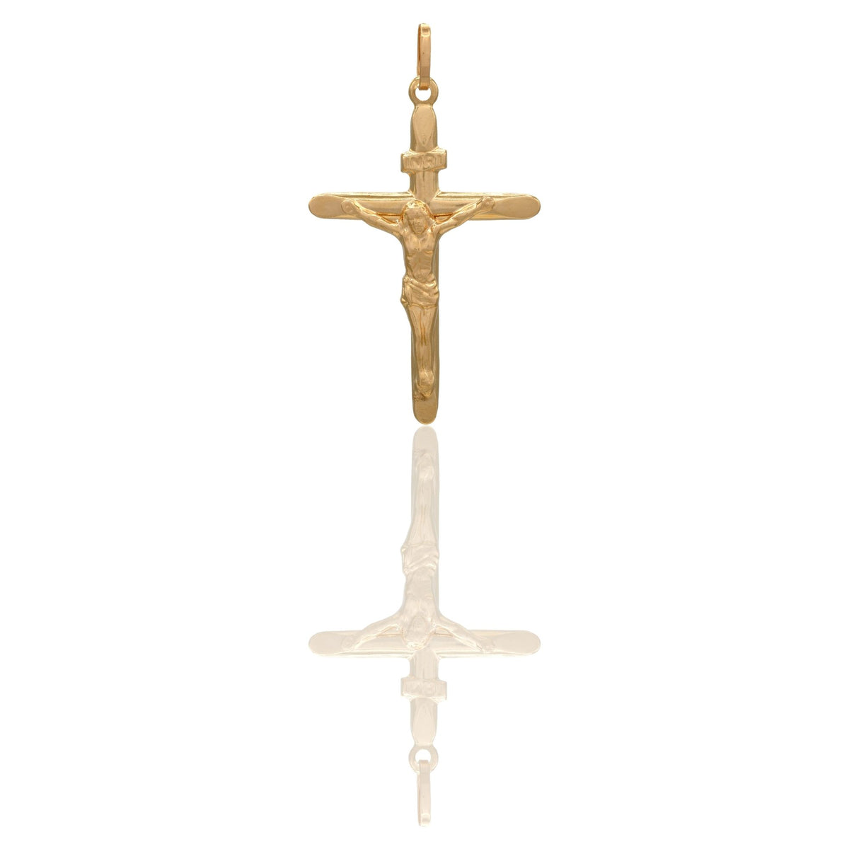 Ciondolo Oro Giallo Oro 18 carati Croce Cristo  Solo Oro cm.4,4x2,6