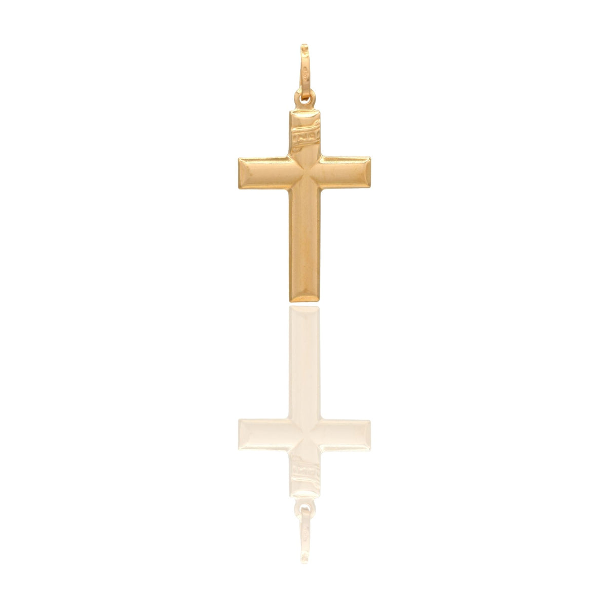 Ciondolo Oro Giallo Oro 18 carati Croce 3D Solo Oro cm.3,2x1,5