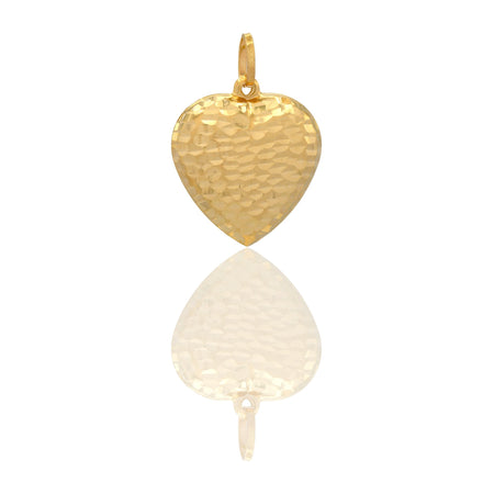 Ciondolo Oro Giallo Oro 18 carati Cuore Piatto Solo Oro cm.2,7
