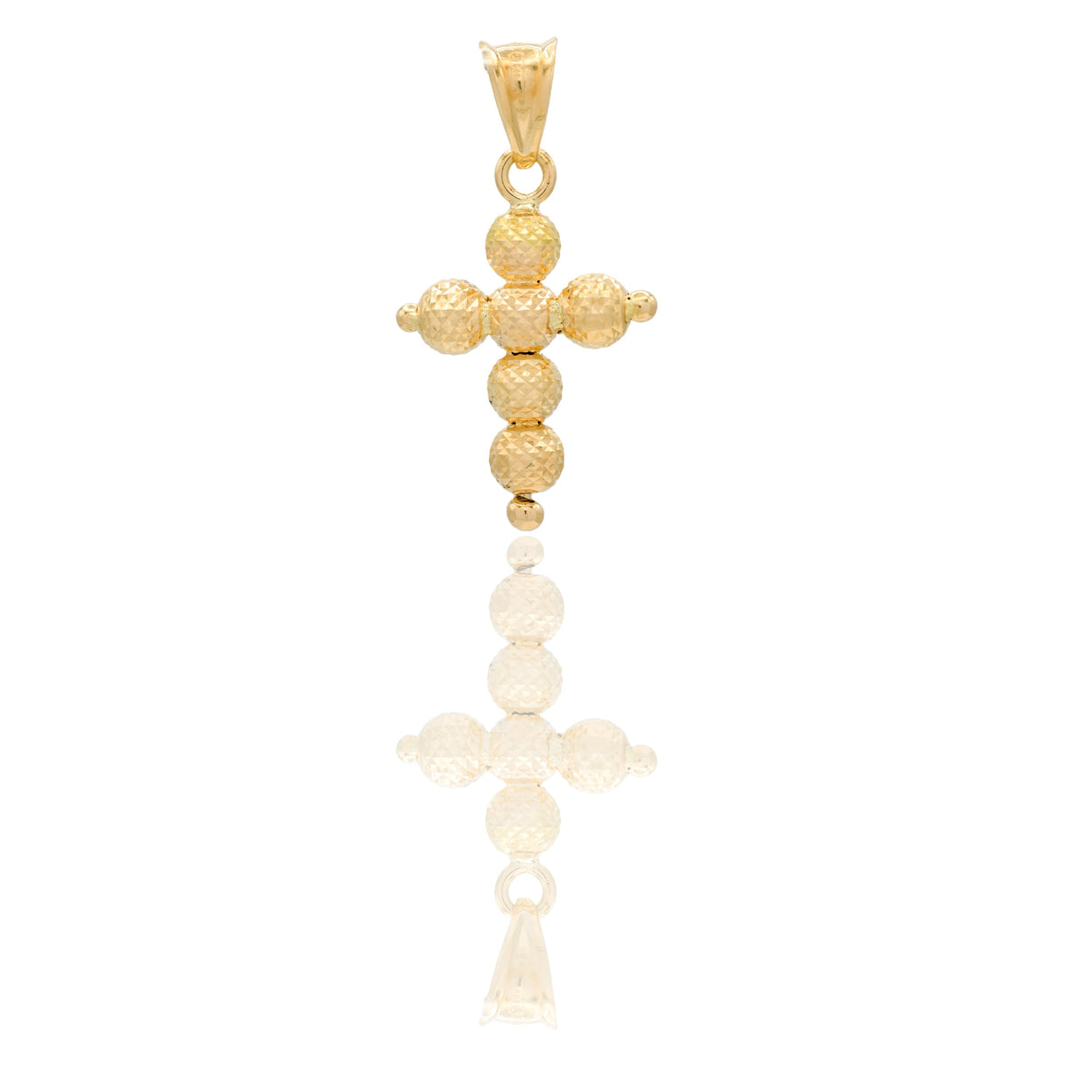 Ciondoli Oro Giallo Sfaccettata, Sfere  Solo Oro cm.2,5x1,3; Sfera diam. mm. 4