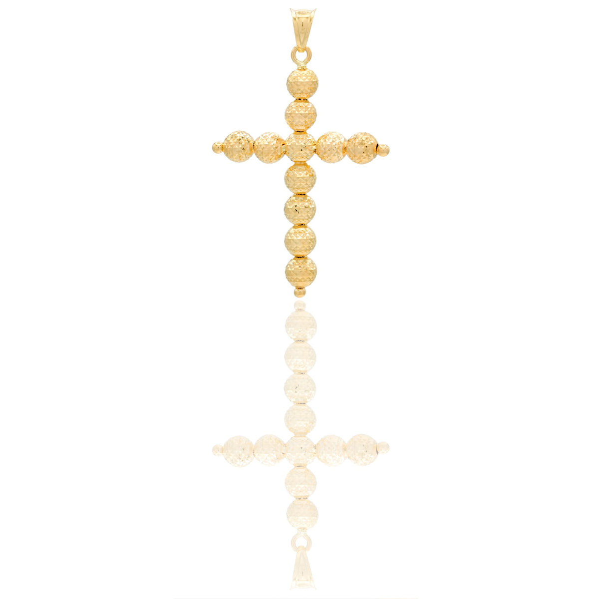 Ciondoli Oro Giallo Sfaccettata, Sfere  Solo Oro cm.4,3x2,8; Sfera diam. mm. 5