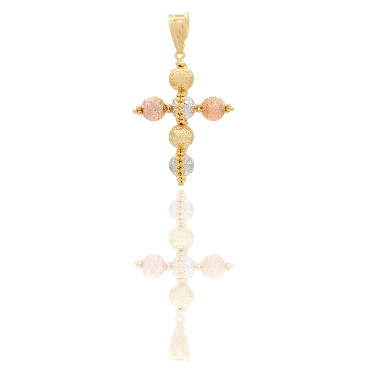 Ciondoli Oro Giallo, Oro Bianco, Oro Rosa Sfaccettata, Sfere  Solo Oro cm.5,3x3; Sfera diam. mm. 7,7