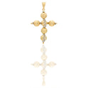 Ciondoli Oro Giallo, Oro Bianco Sfaccettata, Sfere  Solo Oro cm.5,3x3; Sfera diam. mm. 7,7