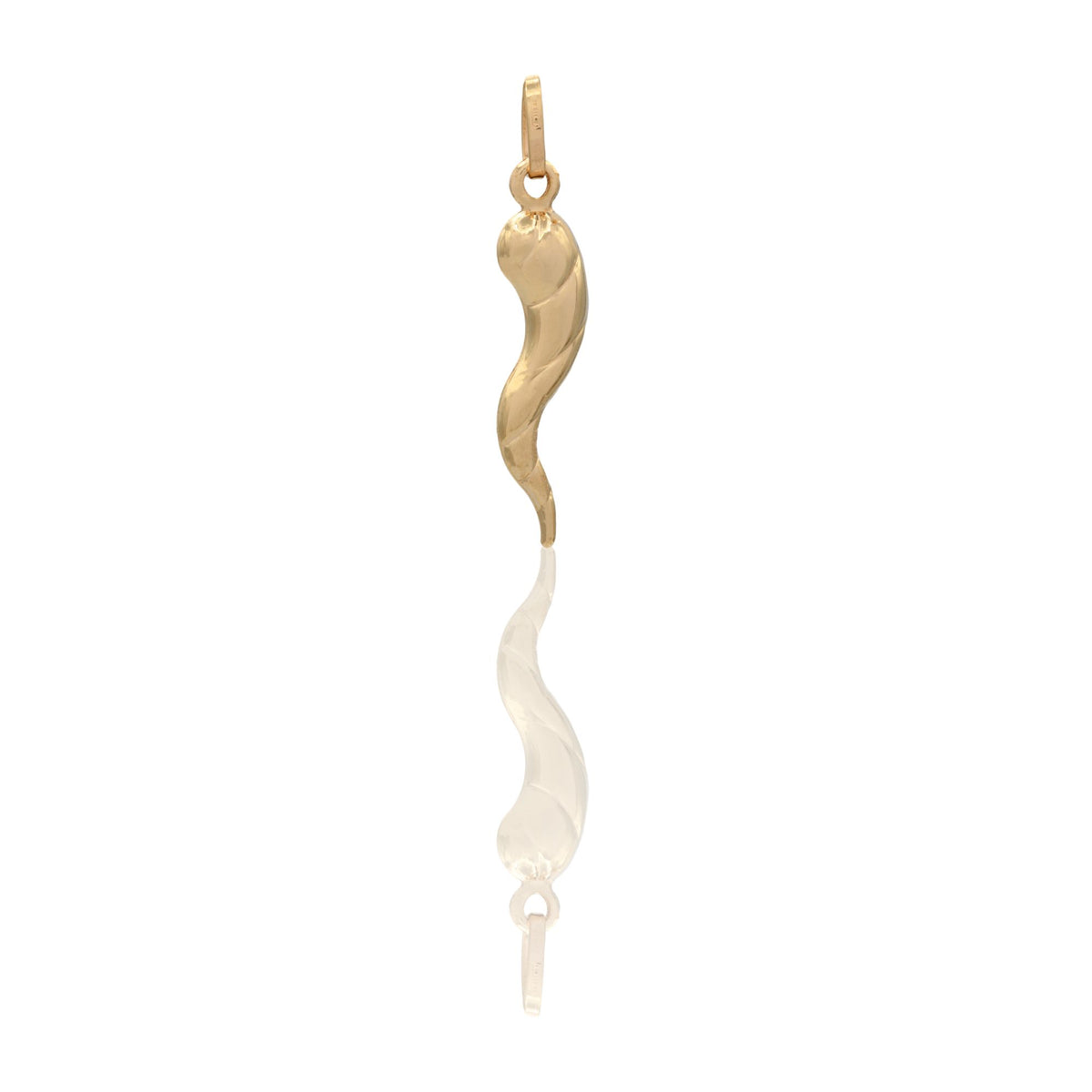 Ciondolo Oro Giallo Oro 18 carati Corno Portafortuna Solo Oro