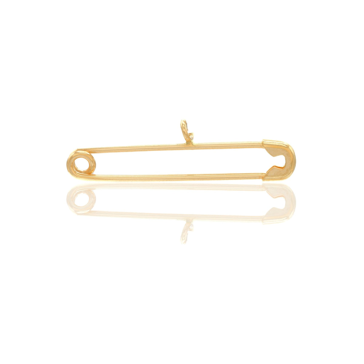 Ciondolo Oro Giallo Oro 18 carati Spilla Con Aneletto Solo Oro cm.2,2