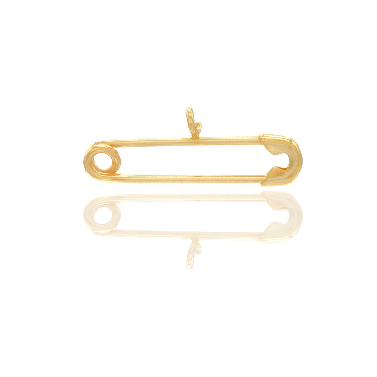 Ciondolo Oro Giallo Oro 18 carati Spilla Con Anelletto Solo Oro cm.3