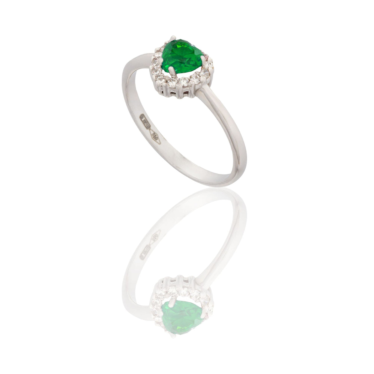 ANELLO DONNA CUORE CENTRO E CONTORNO