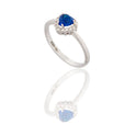 ANELLO DONNA CUORE CENTRO E CONTORNO