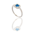 ANELLO DONNA QUADRATO CENTRO E CONTORNO