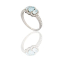 ANELLO DONNA 3 OVALI CENTRO E CONTORNO