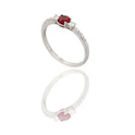ANELLO DONNA MEZZA VERETTA CON CENTRALE