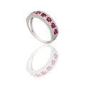 ANELLO DONNA VERETTA 7 PIETRE DOPPIO GAMBO