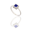 ANELLO DONNA QUADRATO CENTRO E CONTORNO