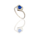 ANELLO DONNA CUORE CON CONTORNO PAVE'
